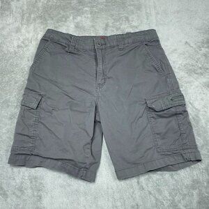 Unionbay Mens Gray Cargo Shorts Size 34 Cotton Spandex Blend a0118